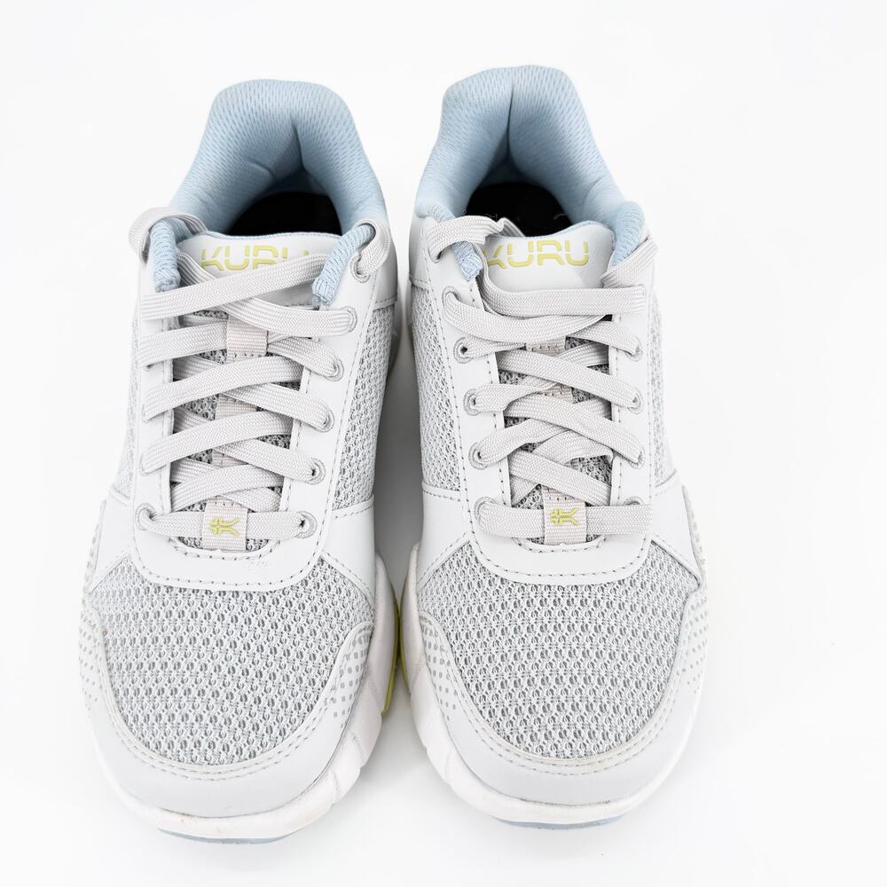 KURU QUANTUM 2.0 Women's 7.5 Dove Gray Pale Lime Plantar Fasciitis Shoes NWOB